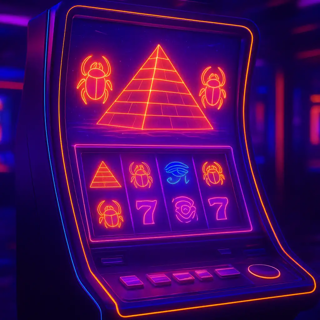 Book of Ra neon arcade slot machine