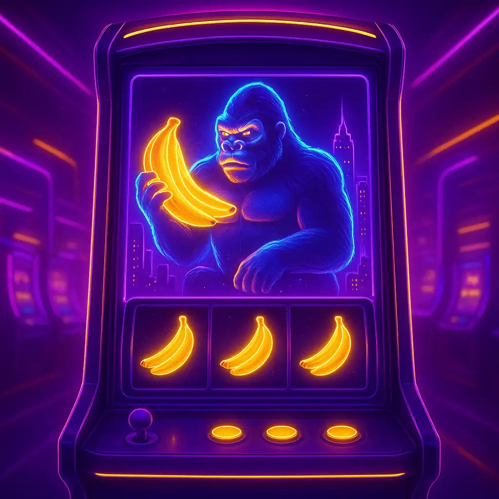 King Kong Cash Even Bigger Bananas 4 neon arcade slot machine