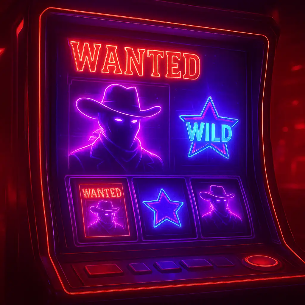 Wanted Dead or a Wild neon arcade slot machine